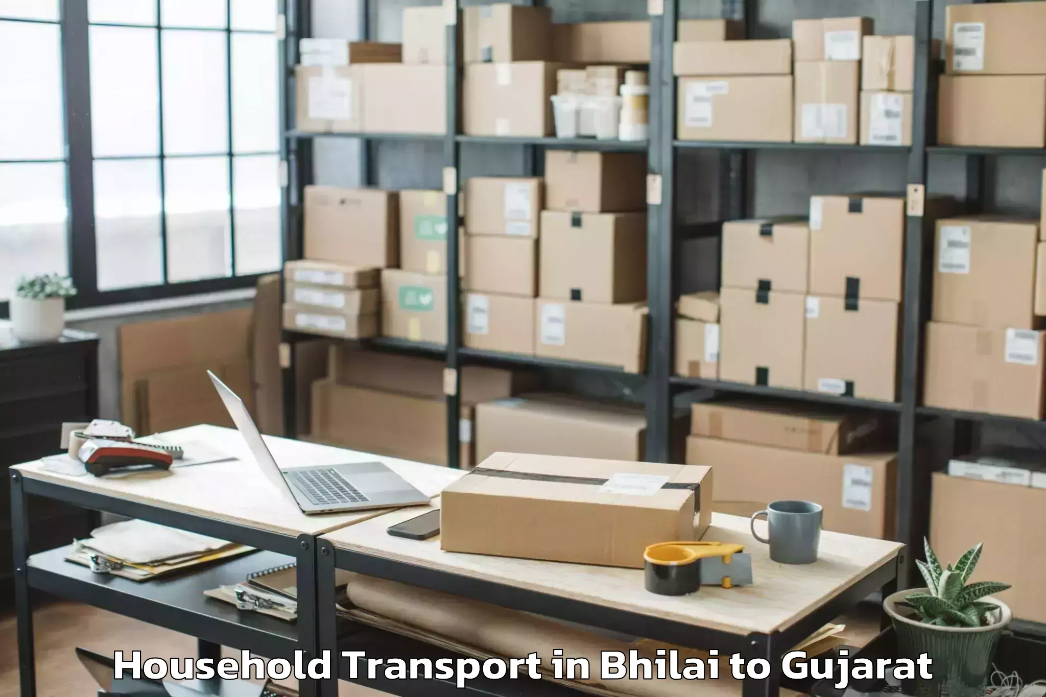 Expert Bhilai to Keshod Airport Ixk Household Transport